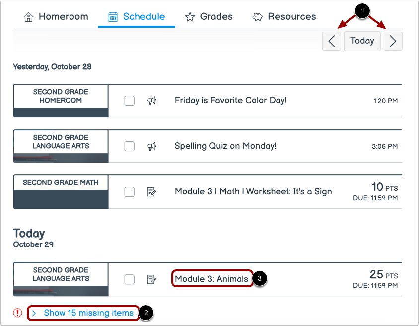 View Course Assignments