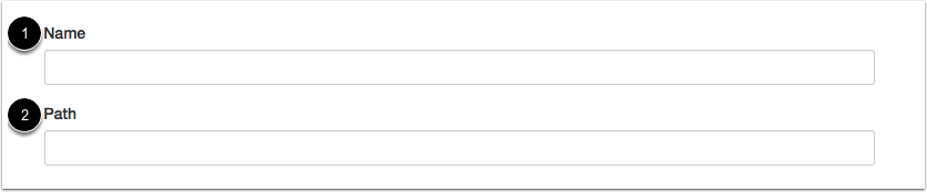 Add Name and Path URL