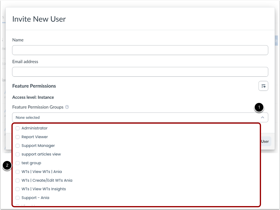 Access Level: Instance