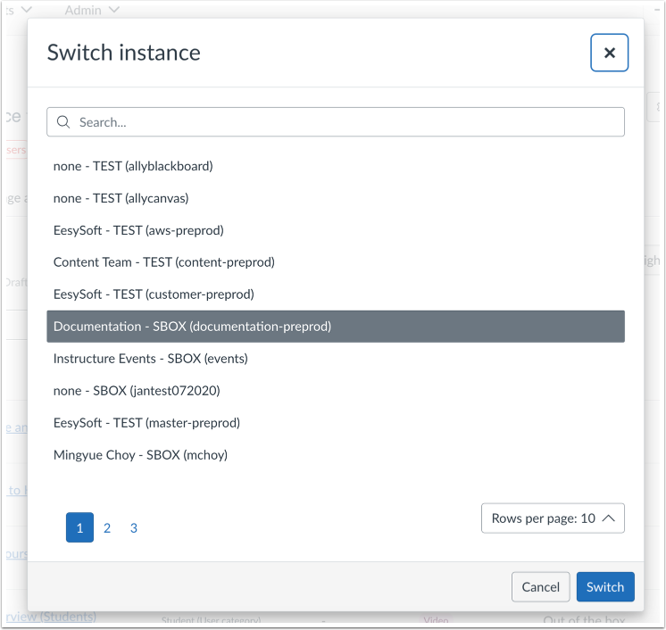 View Impact Instance