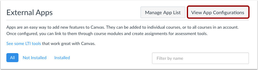 View App Configurations