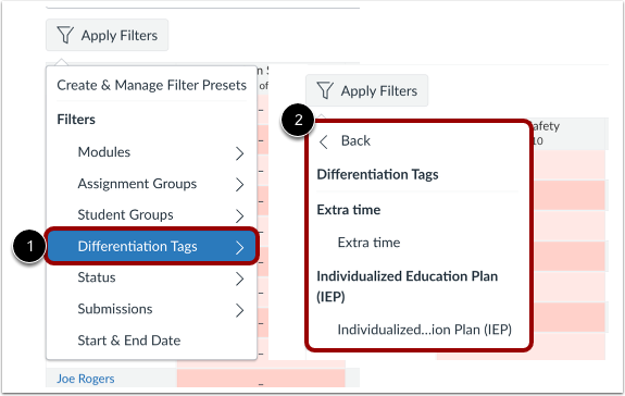 View Differentiation Tags