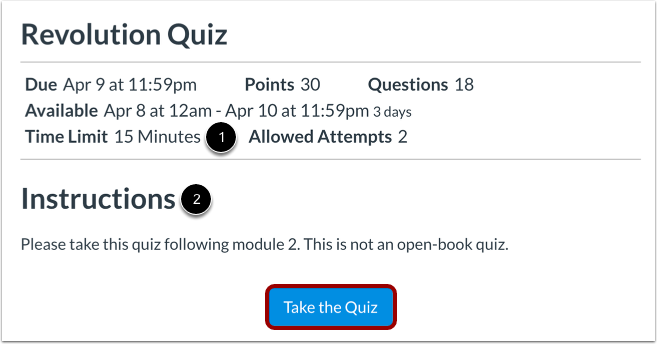 View Open Quiz