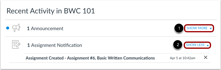 Expand and Collapse Notifications