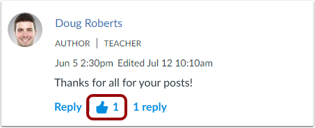 View Liked Discussion