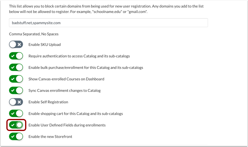 Enable Self Registration