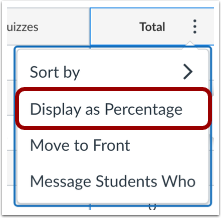 Switch to Percentages
