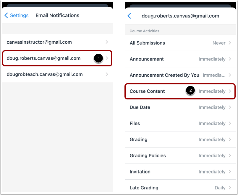 Set Notification Preference
