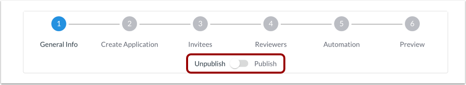 Unpublish Application