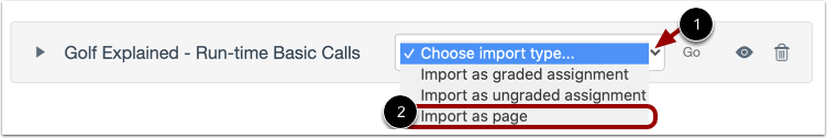 Choose Import Type