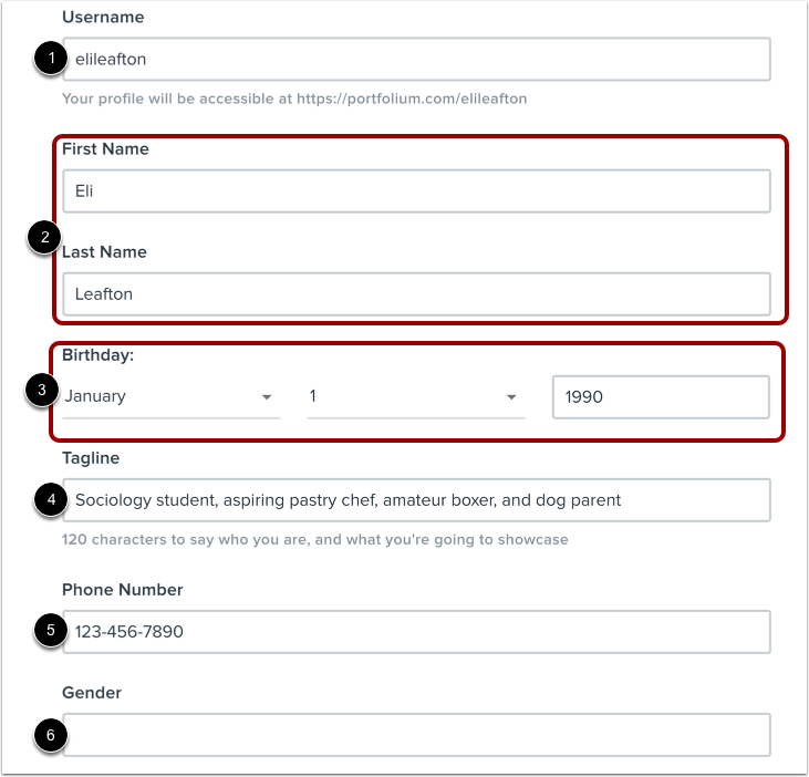 Edit Personal Information