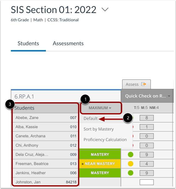 Select Default Sorting