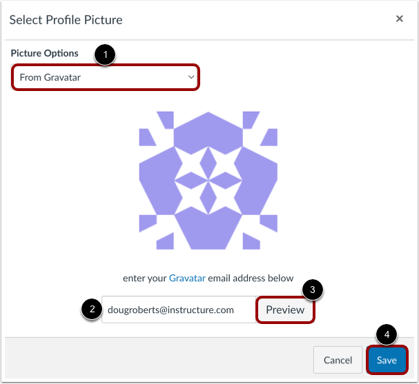 Import from Gravatar