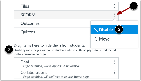 Hide Navigation Links