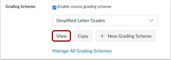 View Grading Scheme