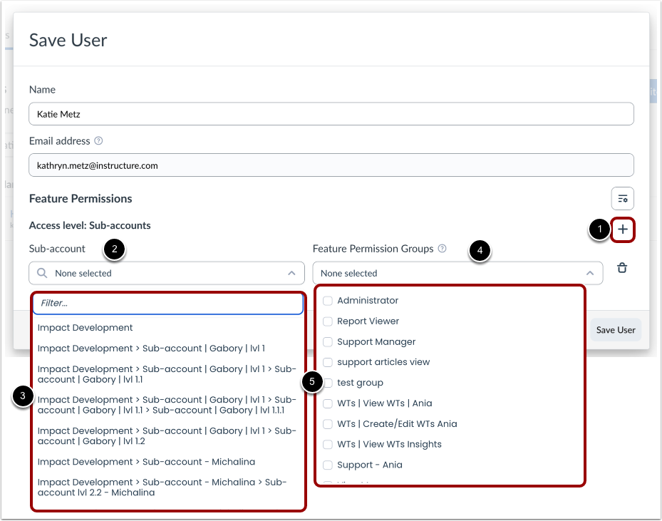 Access Level: Sub-account