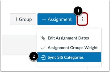 Open Sync to SIS Categories