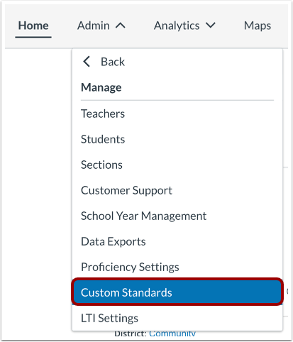 Open Custom Standards