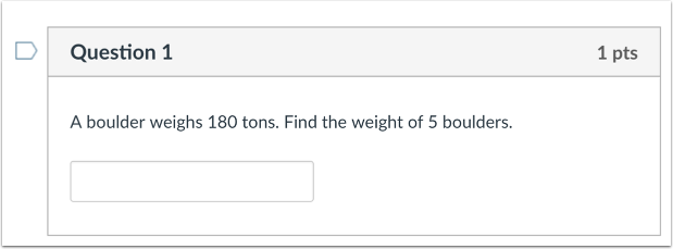Student View for Formula Questions