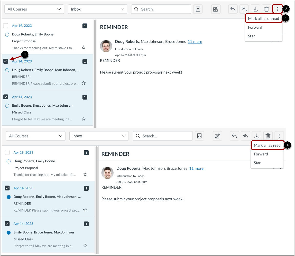Mark Multiple Messages