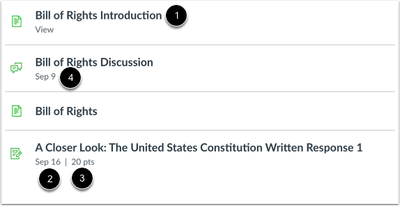 View Individual Module Item