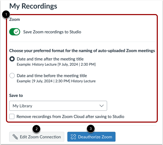 View Authorized Zoom Integration