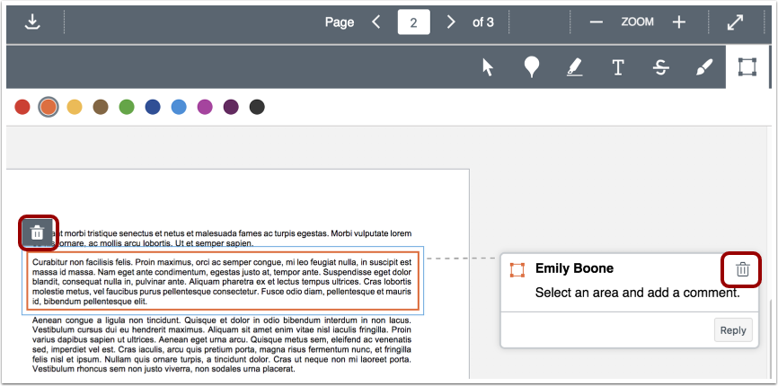 Delete Annotation or Comment