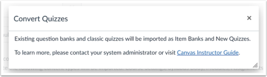 Convert Quizzes