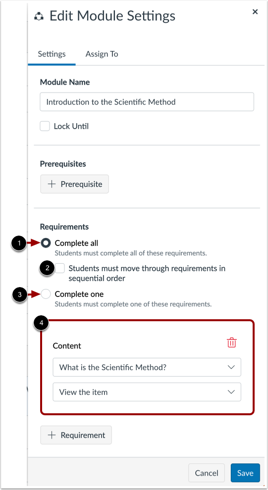 Set Requirement Type