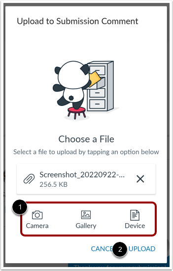 Upload File to Comment
