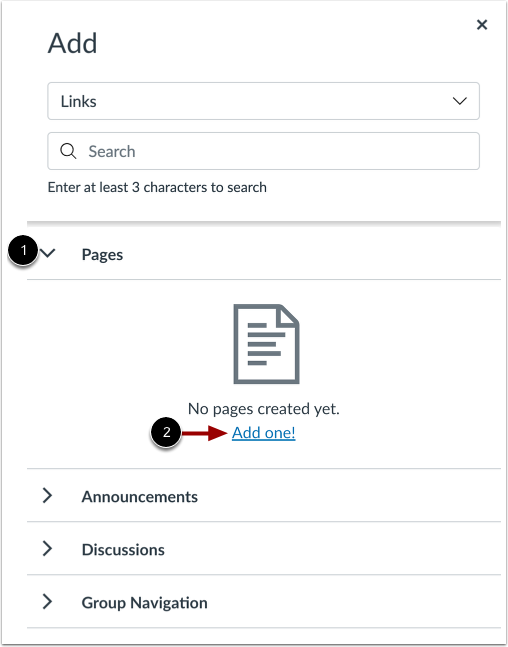 Add Coure or Group Content