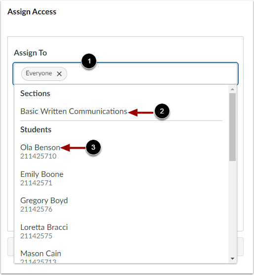 Select Assignees