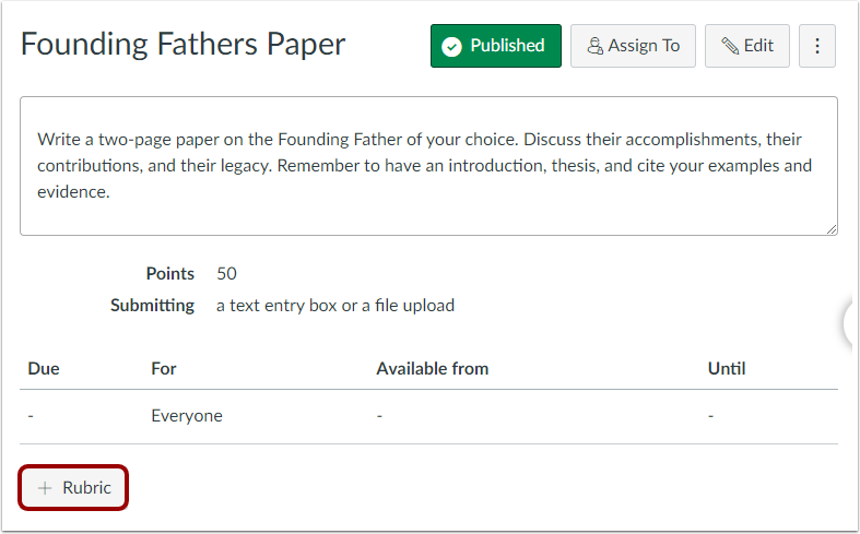 View Published Assignment