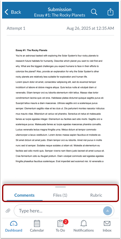 Open Submission Comments