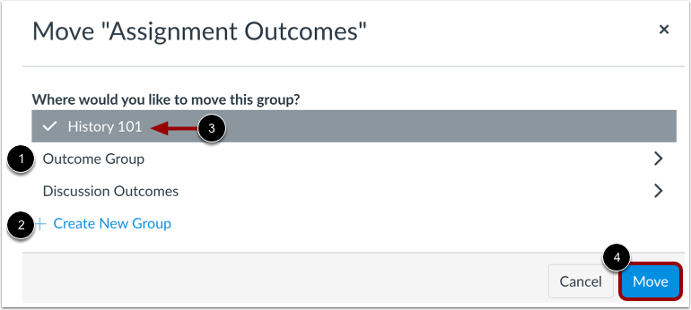 Move Outcome Group