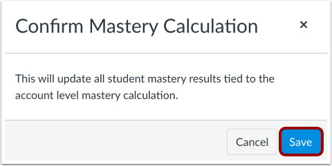 Confirm Calculation Changes