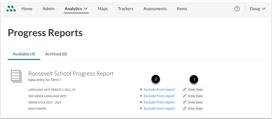 View Progress Reports