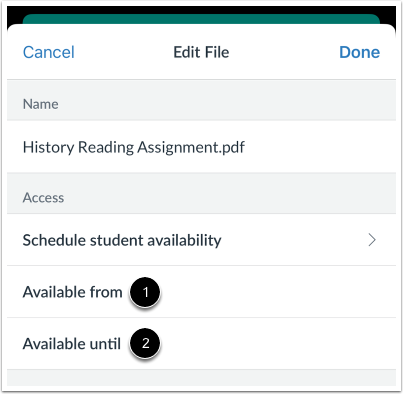 Set Availability Dates