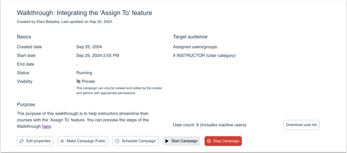 Target Audience and Duration