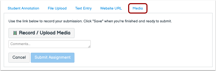 Submit Media Recording
