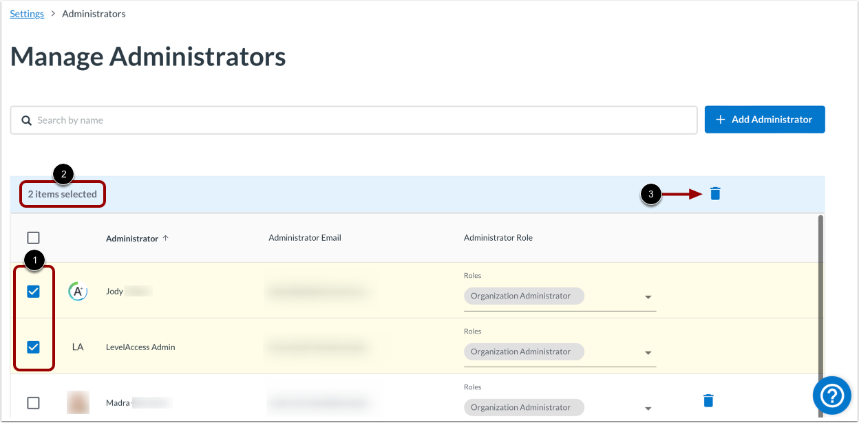 Bulk Remove Administrators