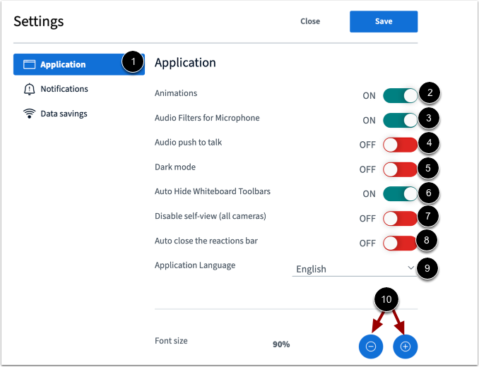 Manage Application Settings