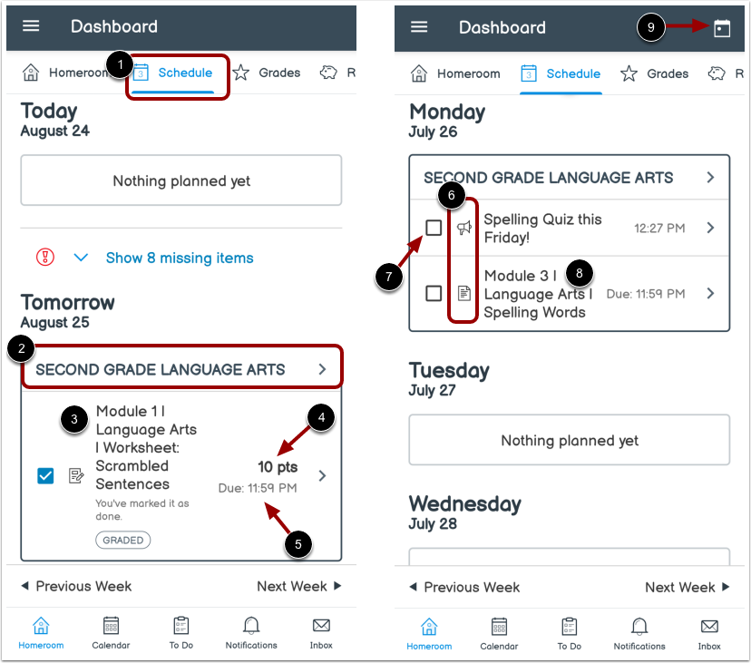 Open Homeroom Schedule