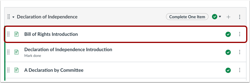 View Copied Module Item