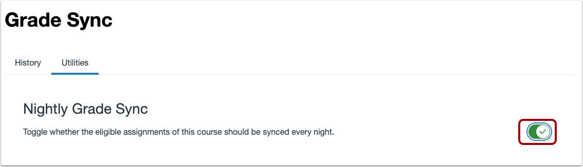 Enable Nightly Sync
