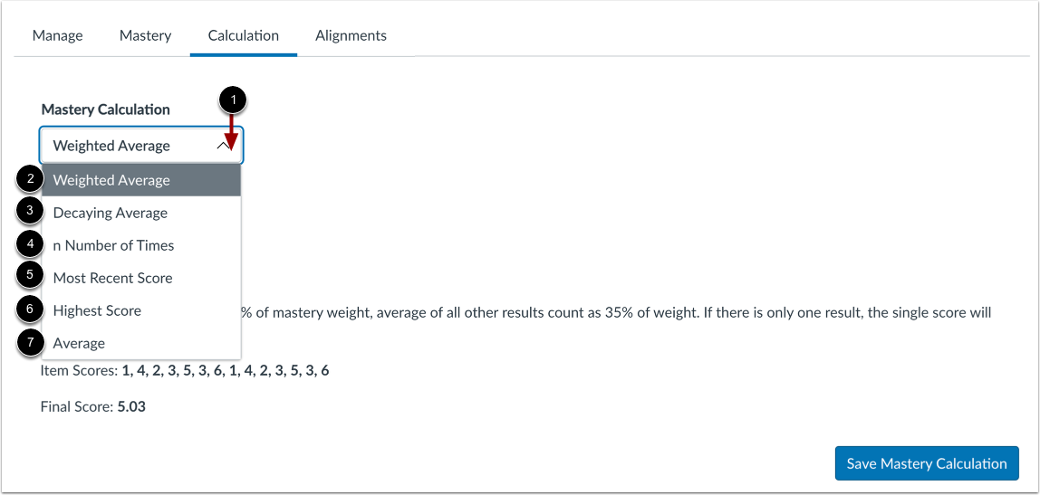 Select Calculation Method