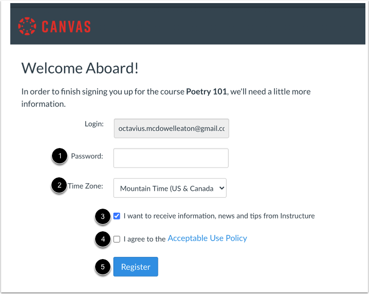 Complete Registration