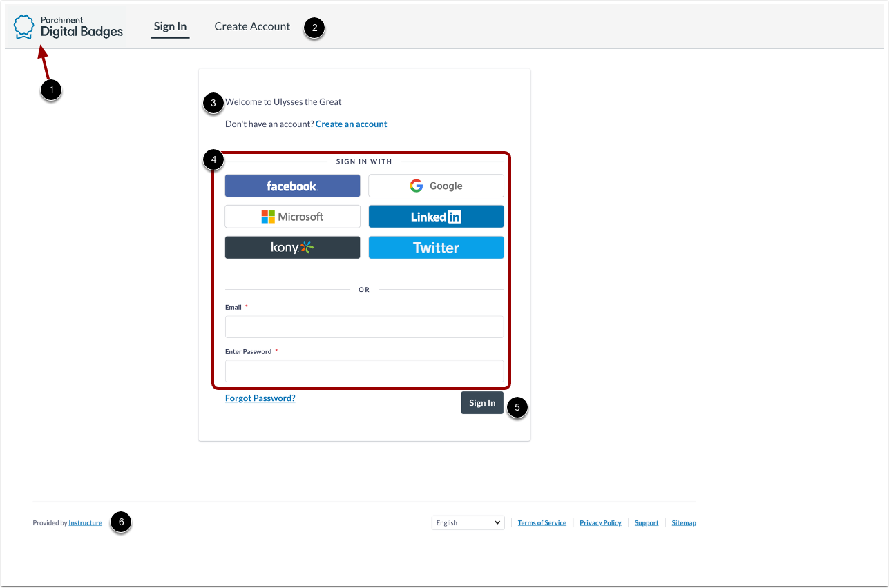 Customize Canvas Credentials Site