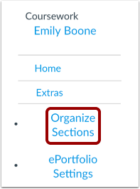 Organize Sections