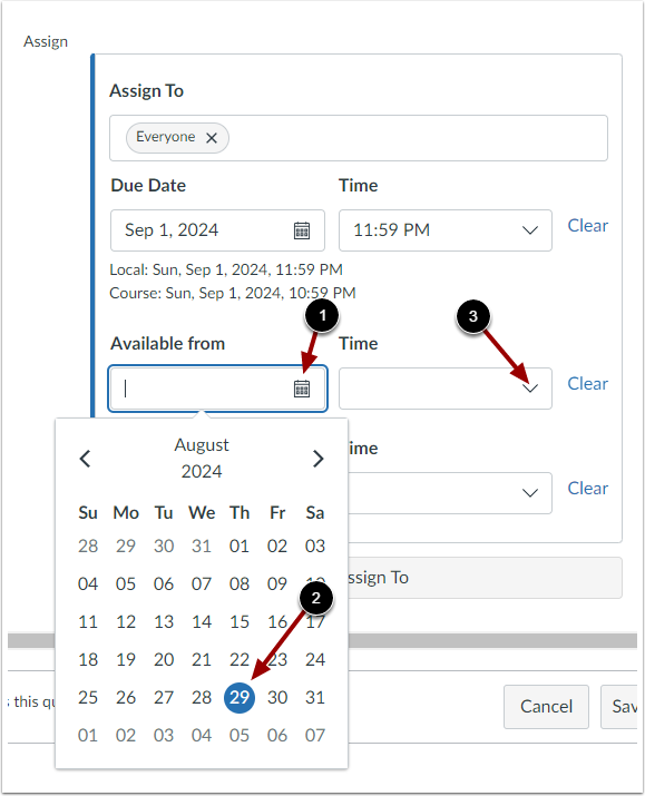 Set Available From Date